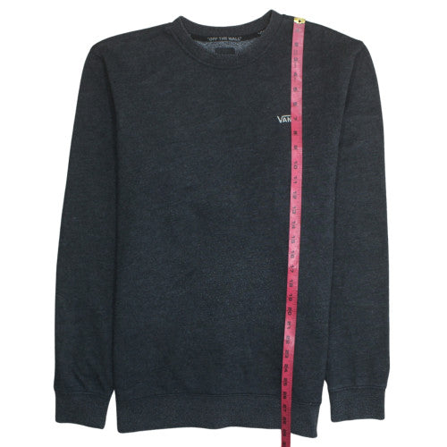 Vans Men's Black Medium Pullover Sweatshirt Crew Neck Fleece