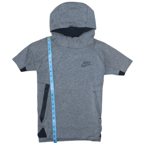 Nike Boys Grey Pullover Short Sleeve Hoodie 12-13 Years Regular Fit