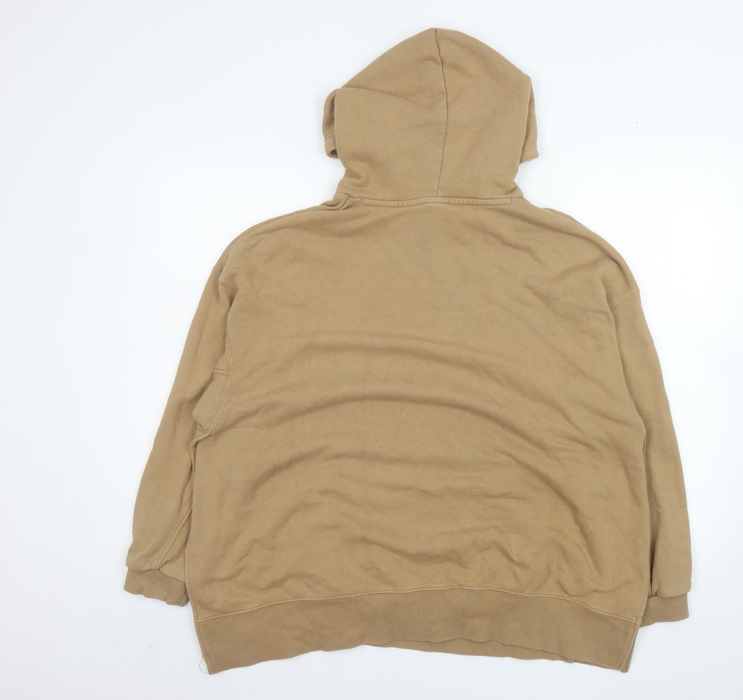 Puma Womens Beige Pullover Hoodie Small Cotton Blend Casual