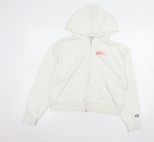 Champion Girls White Hooded Full Zip Basic Jacket 13-14 Years