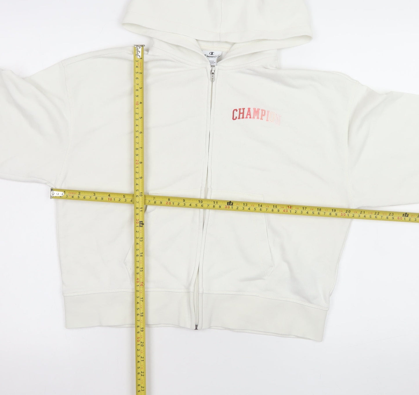 Champion Girls White Hooded Full Zip Basic Jacket 13-14 Years