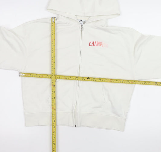 Champion Girls White Hooded Full Zip Basic Jacket 13-14 Years