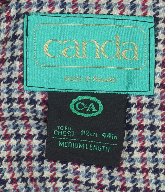 C&A Canda Men's Black 44in Trench Coat Belted Mid-Length Classic Workwear