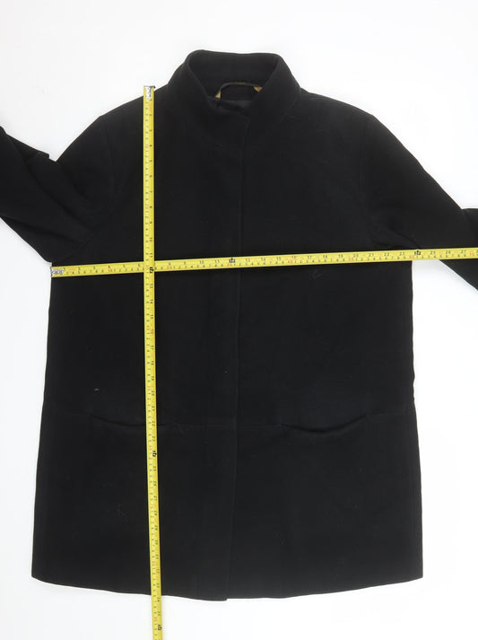 Marks & Spencer Women’s Black Wool Blend Overcoat Size 16