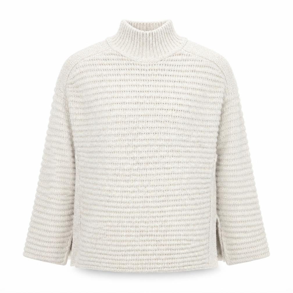 Marks and Spencer Men's Beige M Chunky Knit Mock Neck Jumper