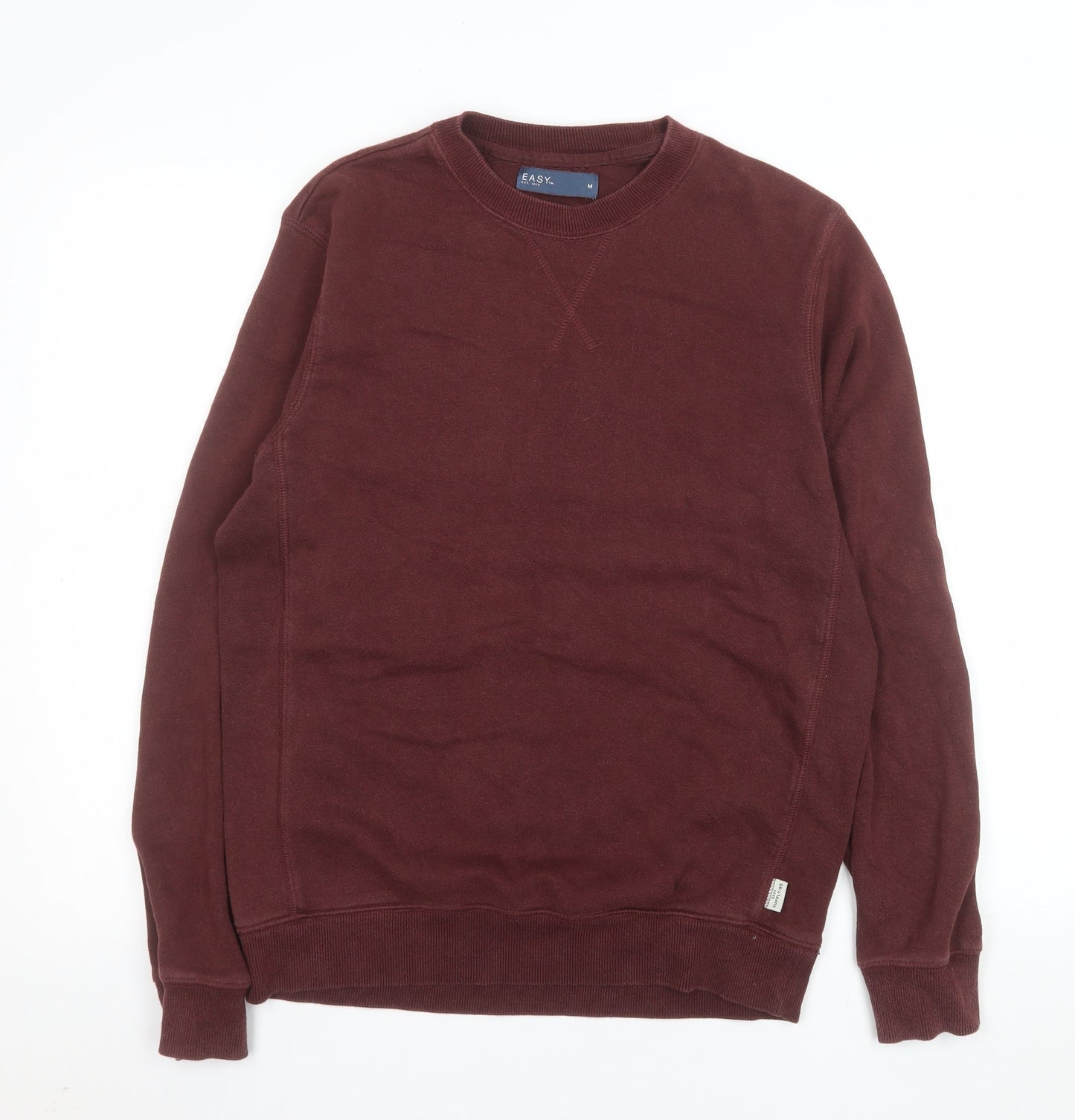Easy Men's Brown Cotton Blend Crew Neck Sweatshirt Medium