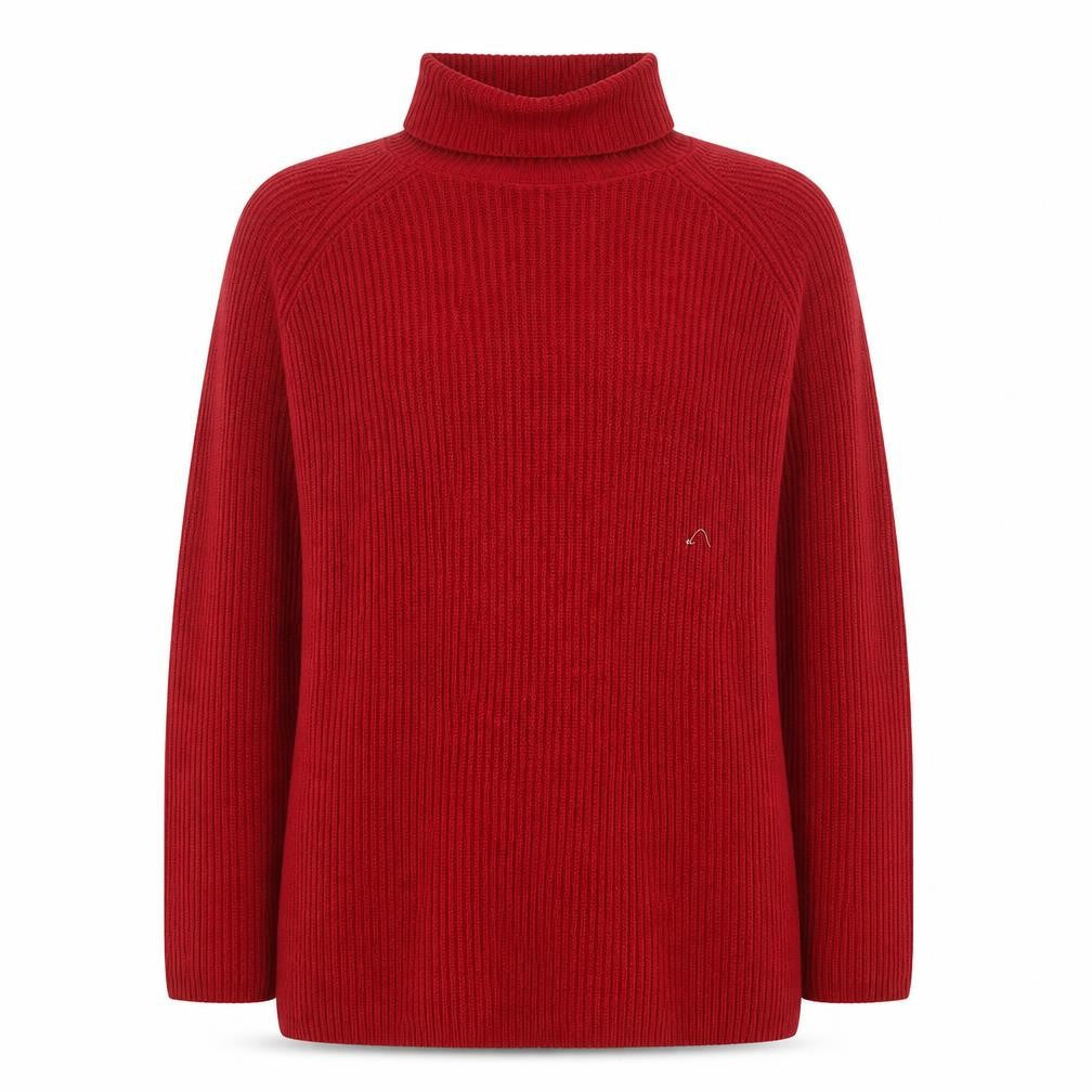 Marks and Spencer Womens Red Roll Neck Acrylic Jumper Size 10