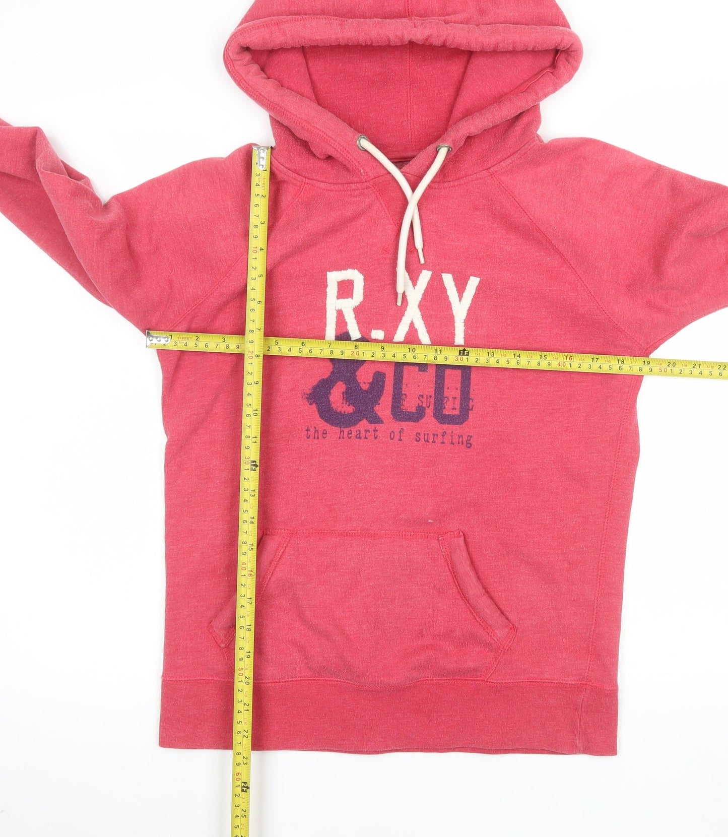 Roxy Women’s Pink Pullover Hoodie L Logo Surf Style