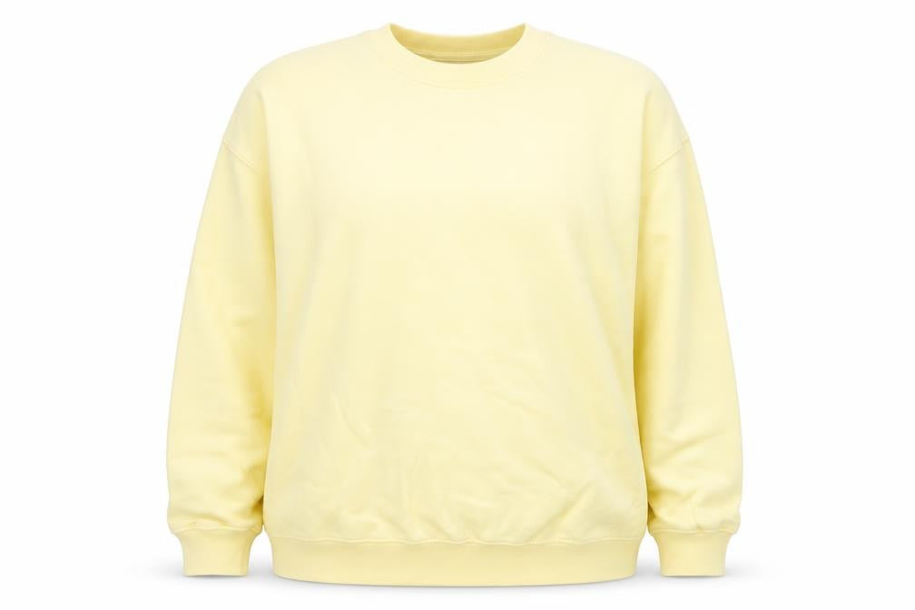 Colorful Standard Women Yellow Organic Cotton XXL Crew Neck Sweatshirt