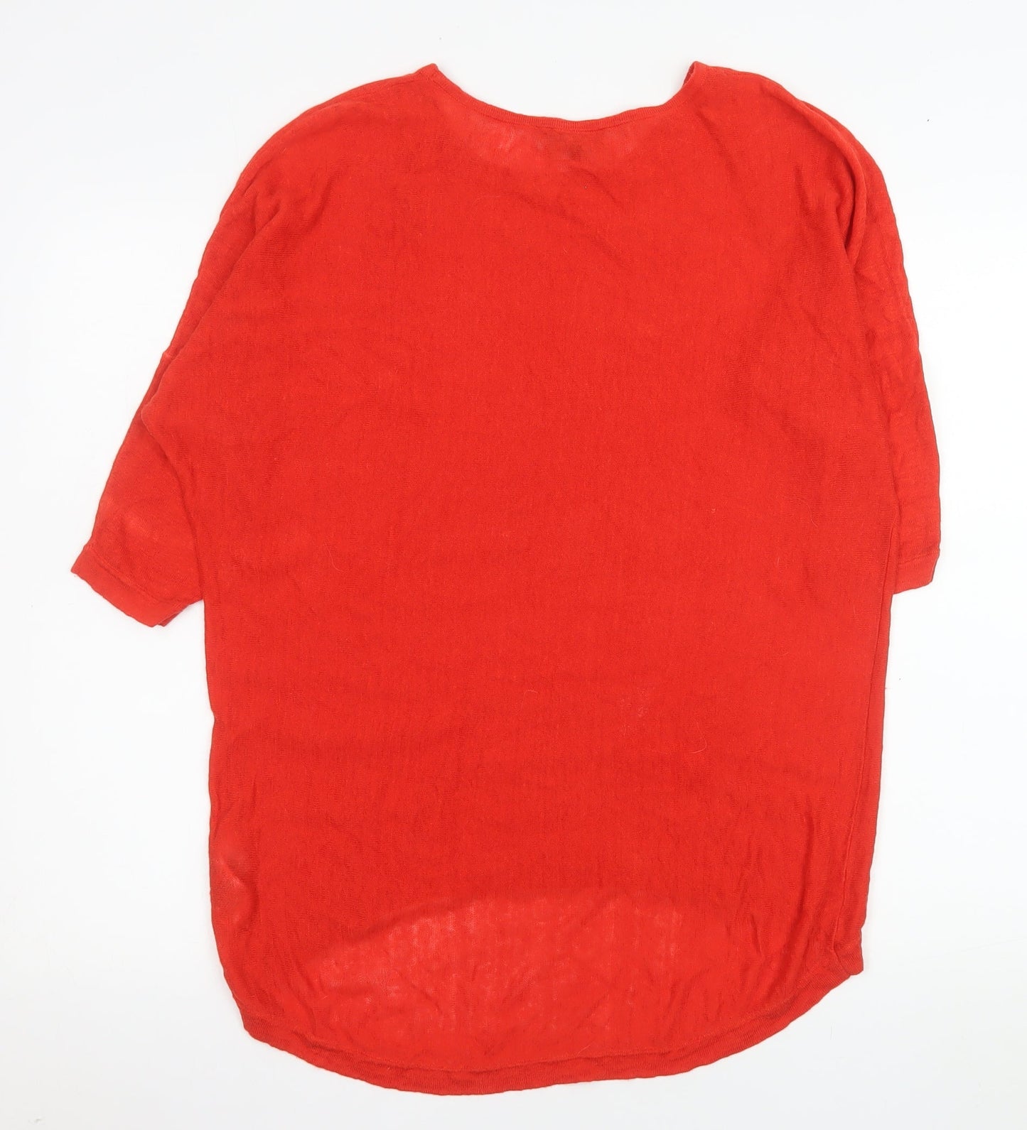 Phase Eight Women Red Linen Tunic Blouse XS Relaxed Fit