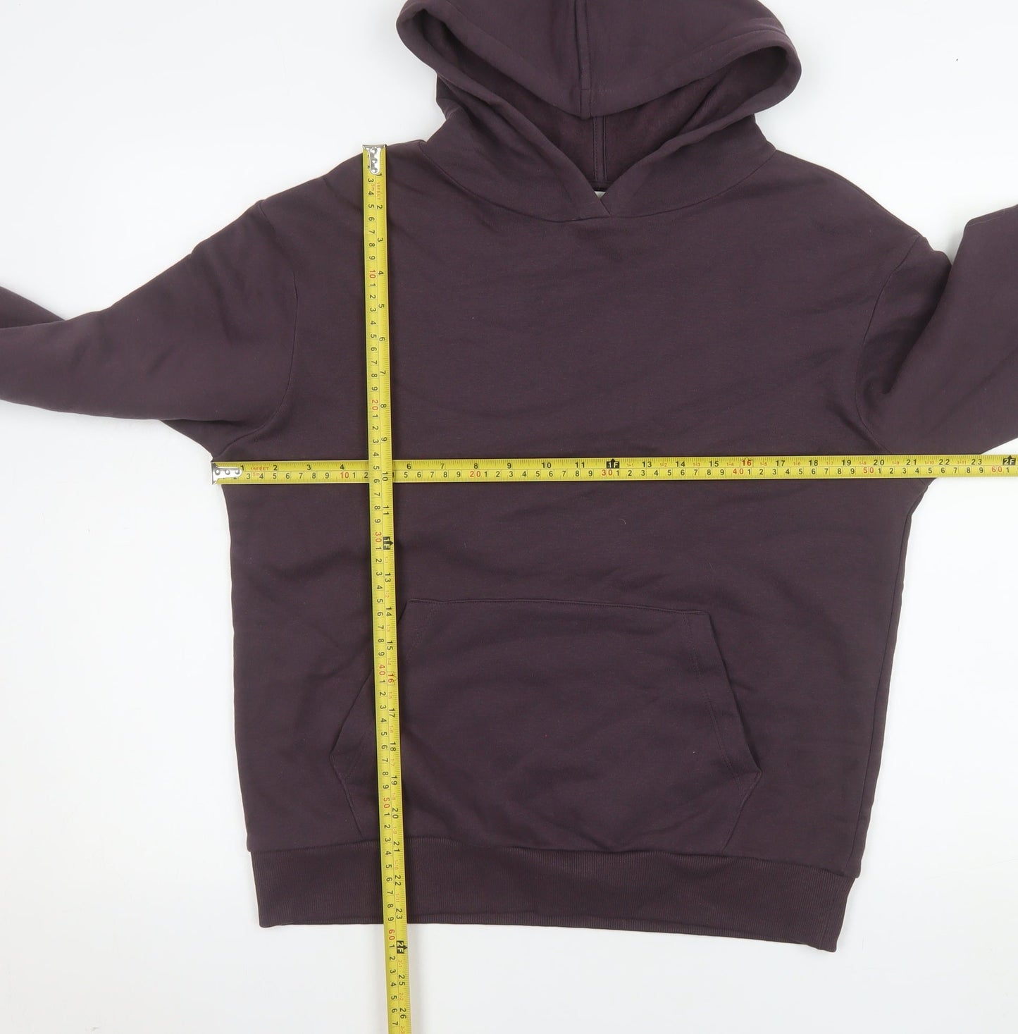 Marks and Spencer Men's Brown Pullover Hoodie Small Fleece Cotton Blend