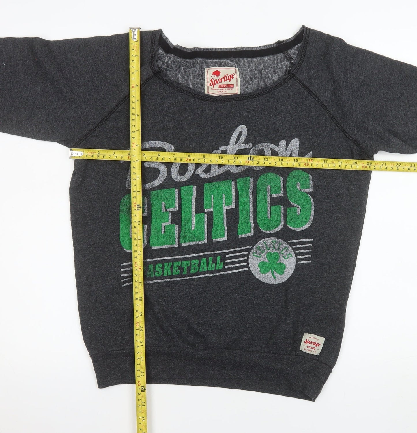 Sportiqe Men’s Grey Boston Celtics Sweatshirt L Graphic Pullover