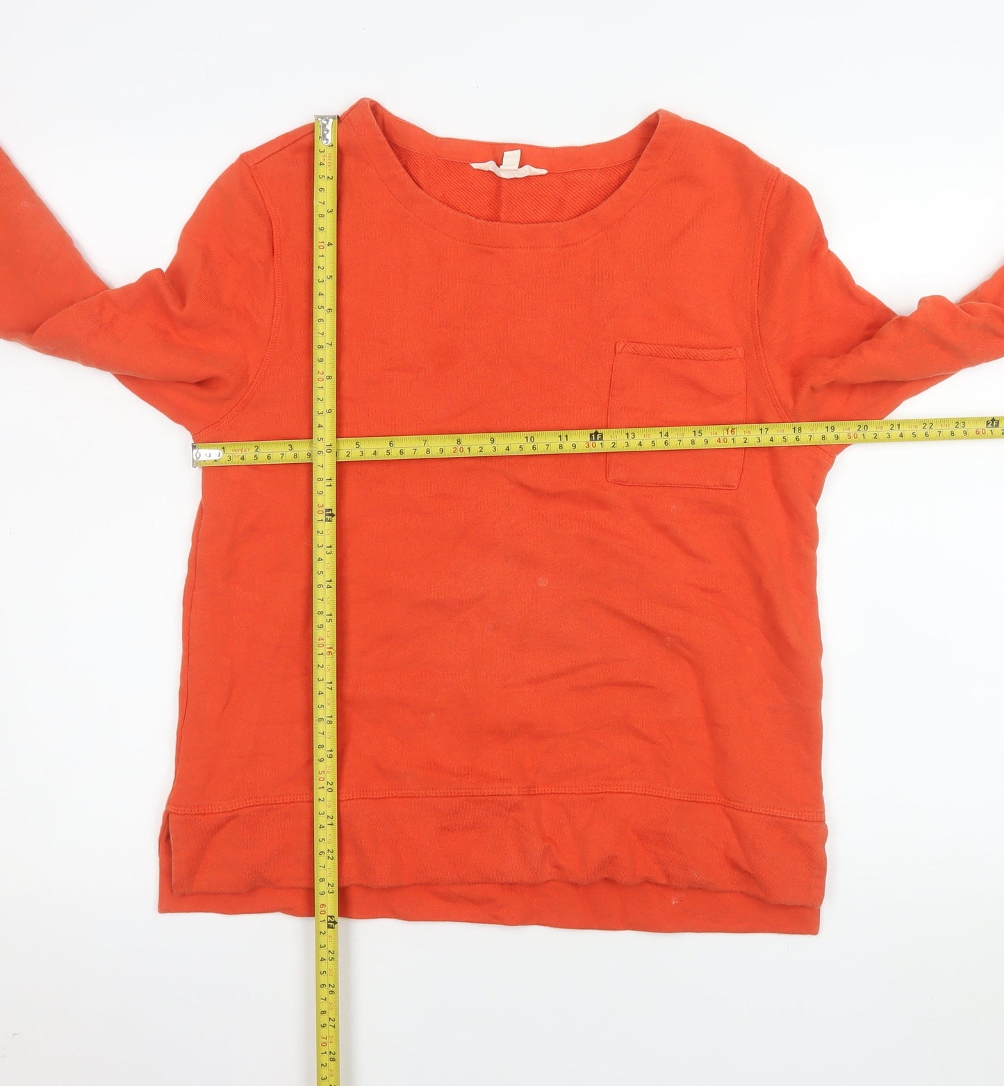 Seasalt Cornwall Women's Orange Cotton Pullover Sweatshirt UK 10