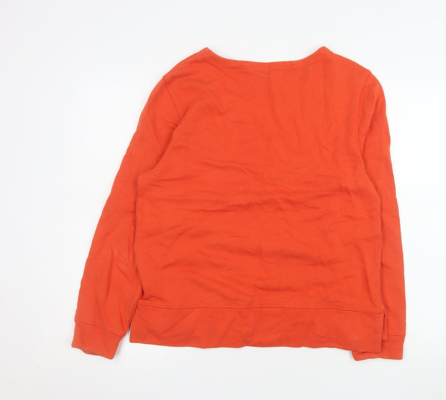 Seasalt Cornwall Women's Orange Cotton Pullover Sweatshirt UK 10