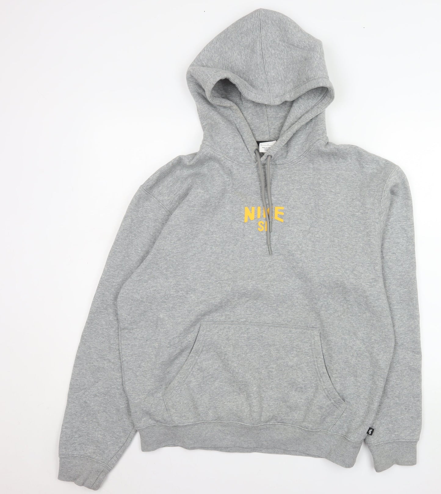 Nike SB Men’s Grey Pullover Hoodie S Regular Fit Logo Fleece