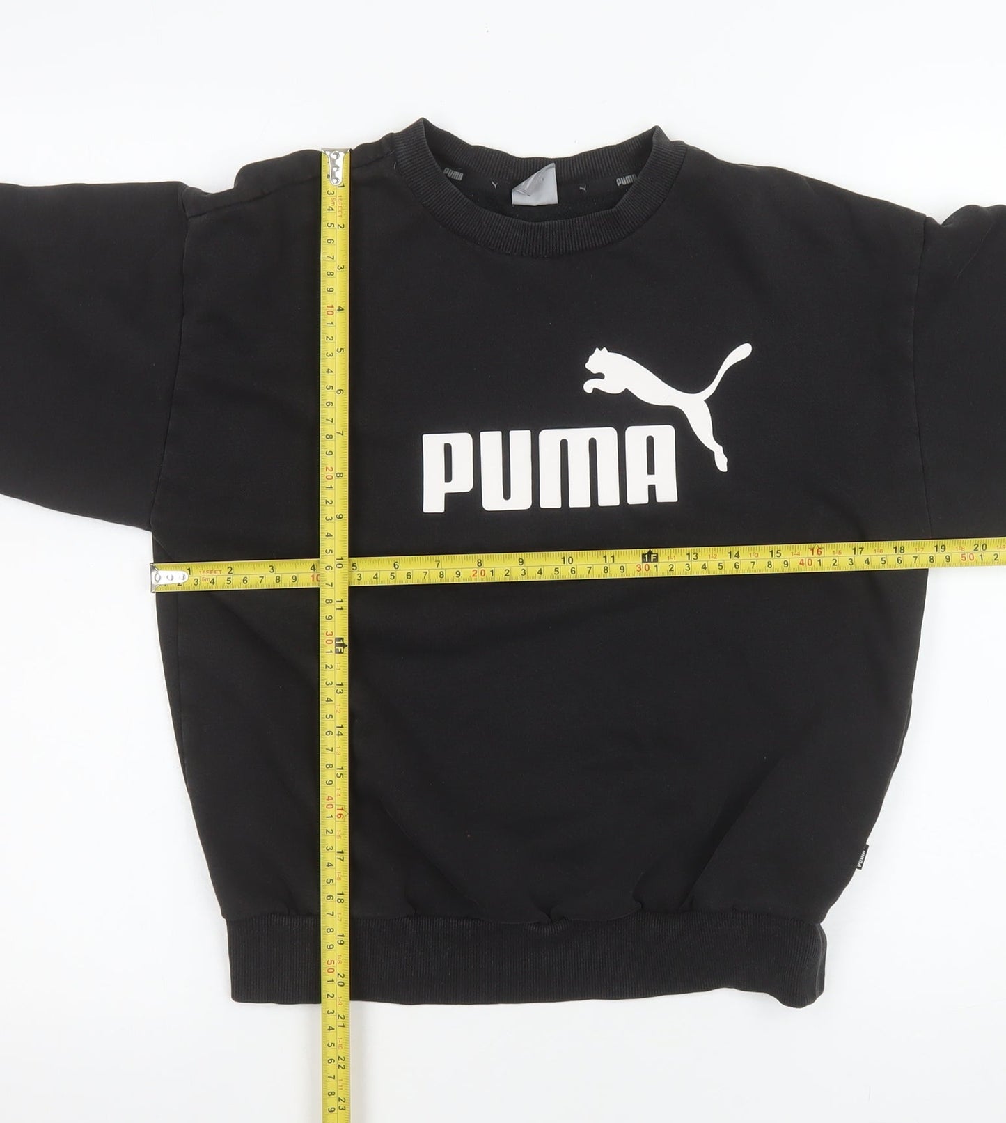 Puma Women's Black XS Crew Neck Pullover Sweatshirt