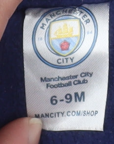 Manchester City Unisex Baby Blue Puffer Jacket 6-9 Months Nylon Winter Coat