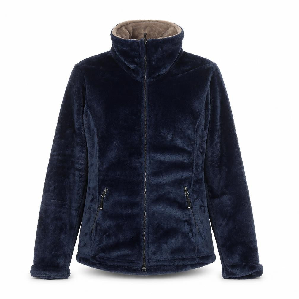 HKM Sports Women's Blue Fleece Lined Zip Jacket Size S