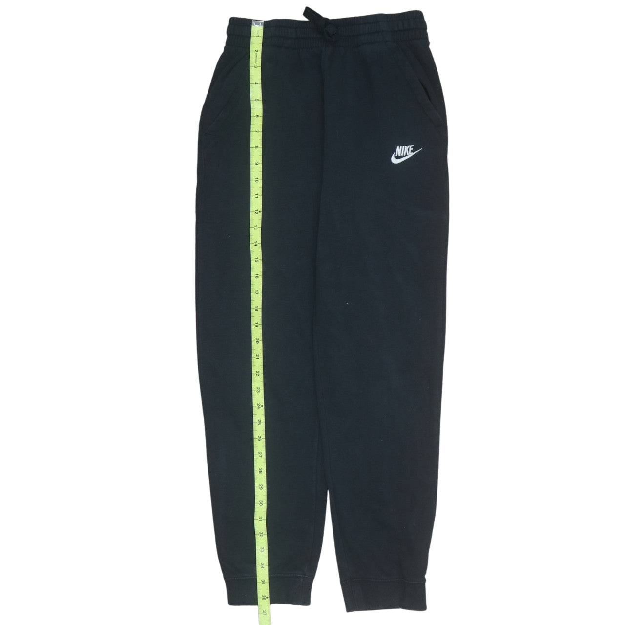 Nike Boys Black Jogger Sweatpants 170cm Cotton Blend Elastic Waist