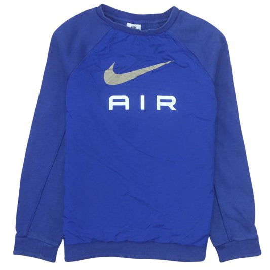 Nike Boys Blue XL Crew Neck Pullover Sweatshirt with Logo Print