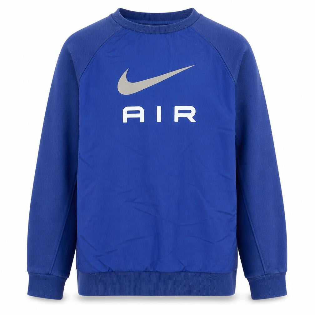 Nike Boys Blue XL Crew Neck Pullover Sweatshirt with Logo Print