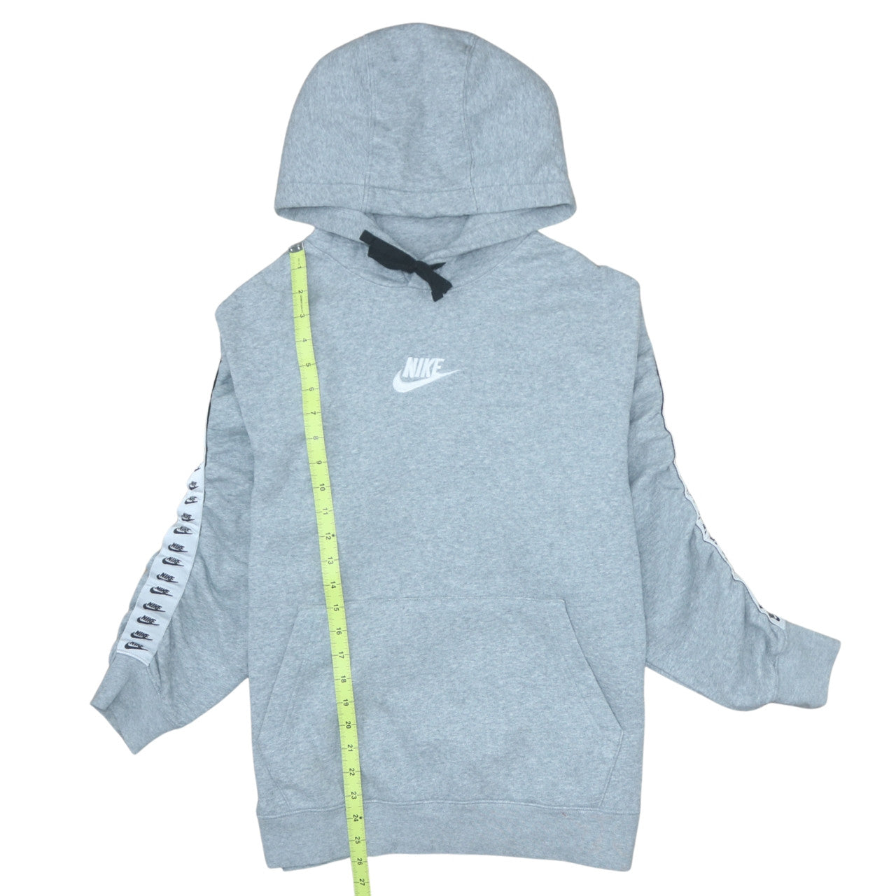 Nike Womens Grey Pullover Hoodie Large Cotton Blend Sportswear