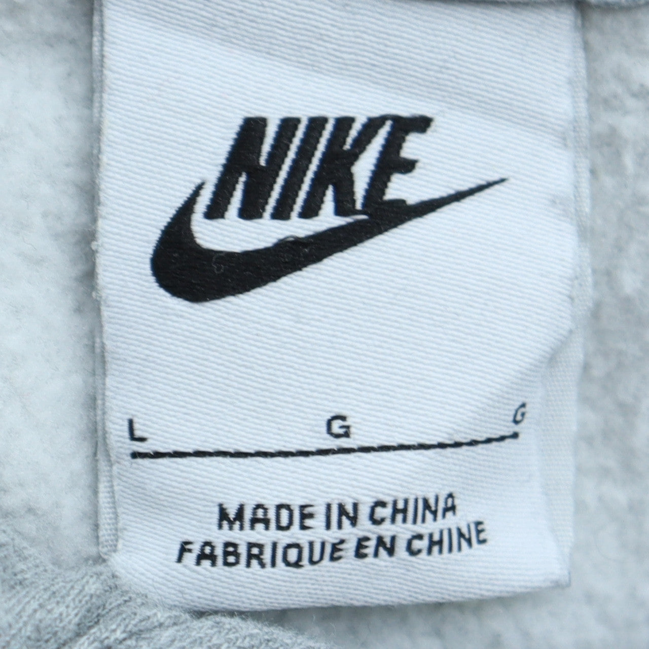 Nike Womens Grey Pullover Hoodie Large Cotton Blend Sportswear