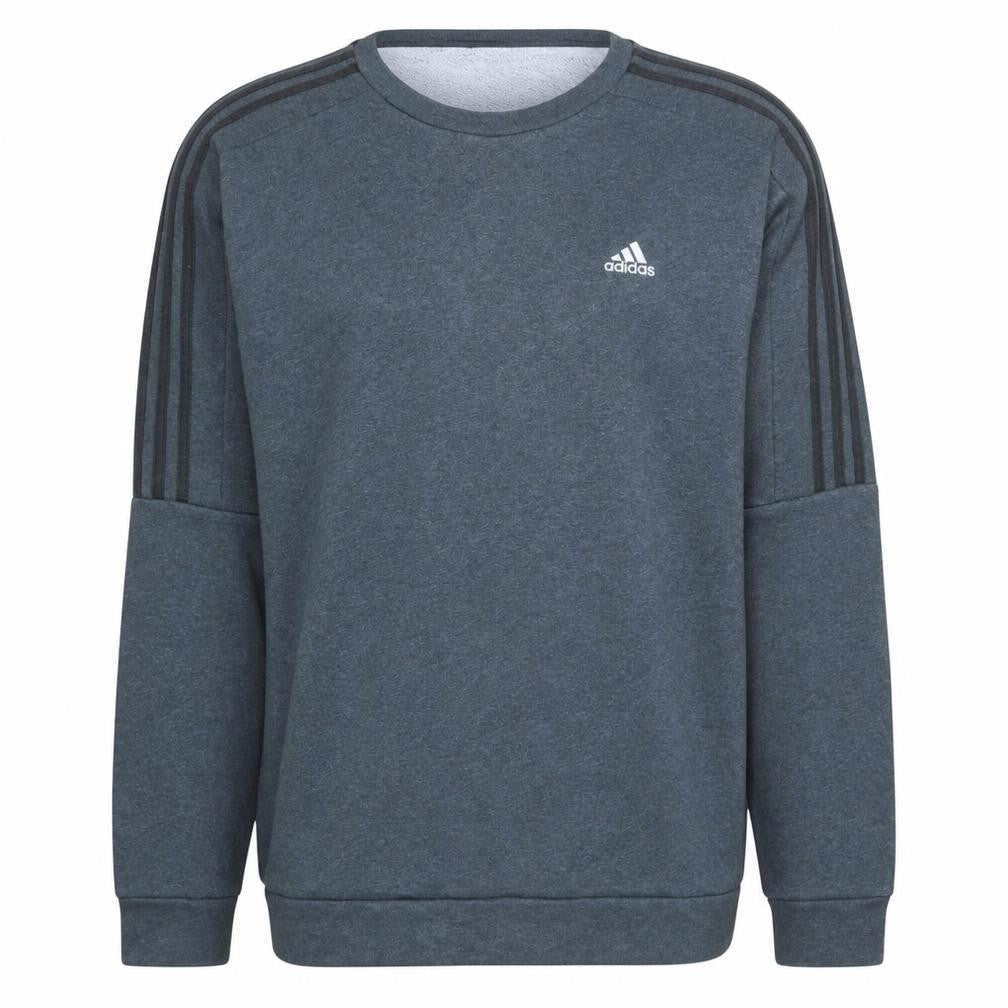 adidas Men's Grey Pullover Sweatshirt Size L Crew Neck Fleece