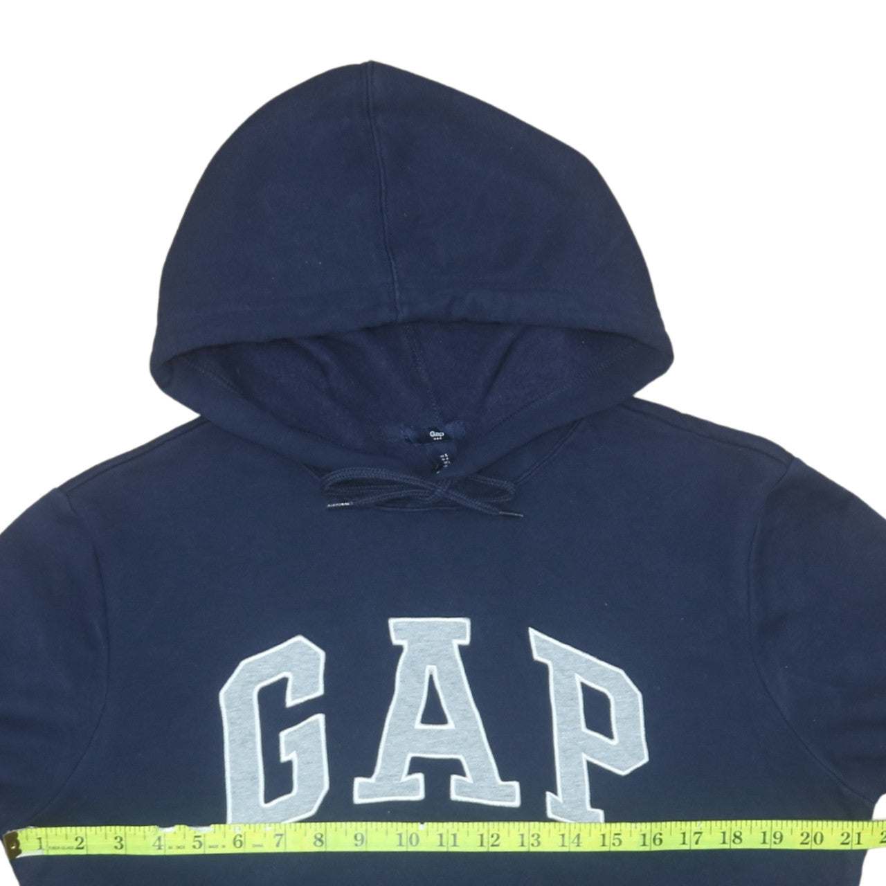 GAP Men's Blue Pullover Hoodie Small Fleece Logo Sweatshirt