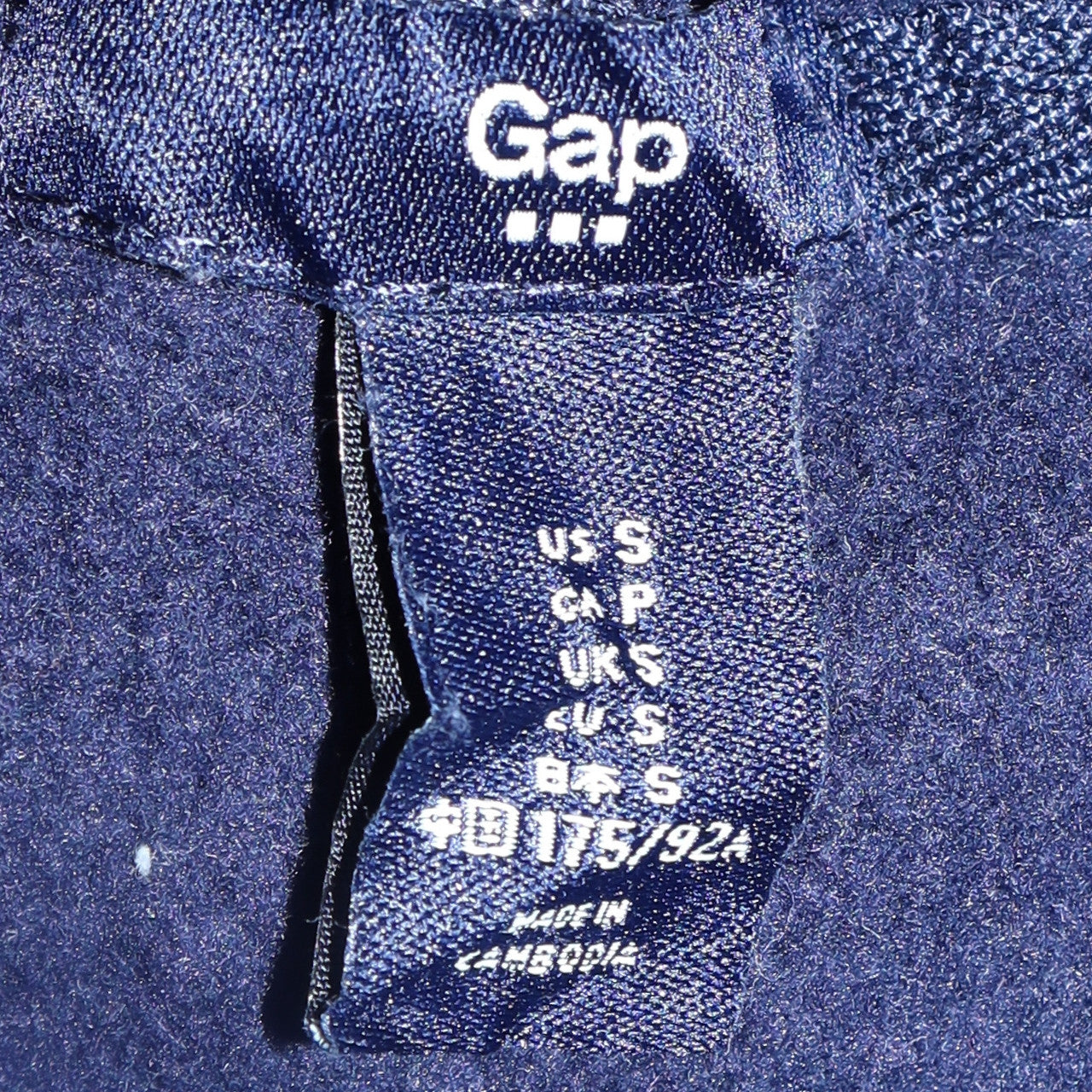 GAP Men's Blue Pullover Hoodie Small Fleece Logo Sweatshirt