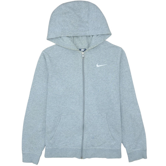 Nike Boys Grey Full Zip Hoodie XL 13-15 Years Classic Sportswear