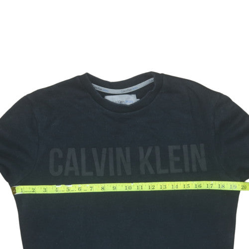 Calvin Klein Jeans Mens Black XS Crew Neck Sweatshirt Classic Logo