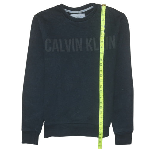 Calvin Klein Jeans Mens Black XS Crew Neck Sweatshirt Classic Logo