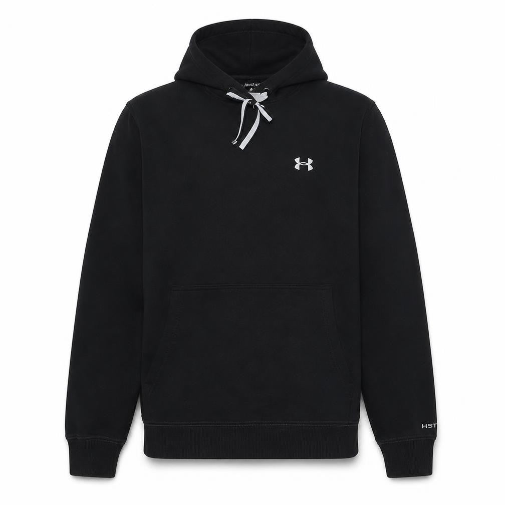 Under Armour Men's Black Pullover Hoodie Size M Fleece Logo