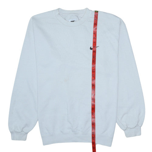 Nike Men's White L Pullover Sweatshirt Crew Neck Sports Fleece