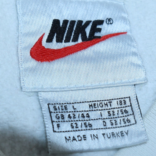 Nike Men's White L Pullover Sweatshirt Crew Neck Sports Fleece