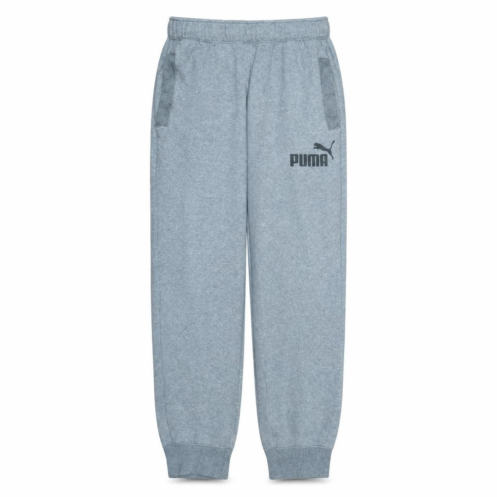 Front view of Puma Men Grey Small sweatpants Elastic Waist Jogger