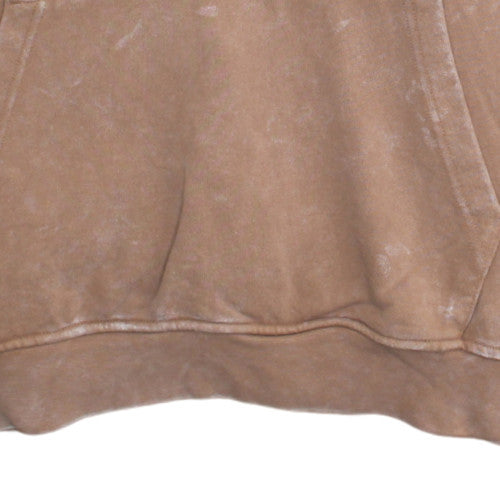 Jordan Women’s Brown Pullover Hoodie M Washed Cotton Blend Logo
