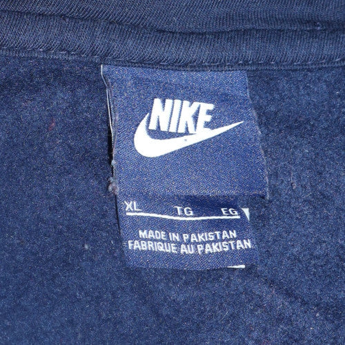Nike Men’s Blue Full Zip Hoodie XL Fleece Sports Sweatshirt