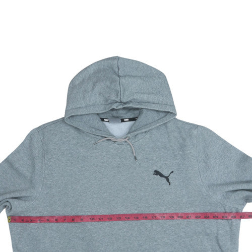 Puma Men's Grey 2XL Pullover Hoodie with Logo and Pocket