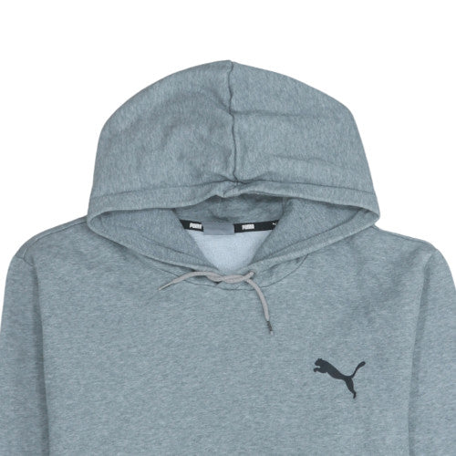 Puma Men's Grey 2XL Pullover Hoodie with Logo and Pocket