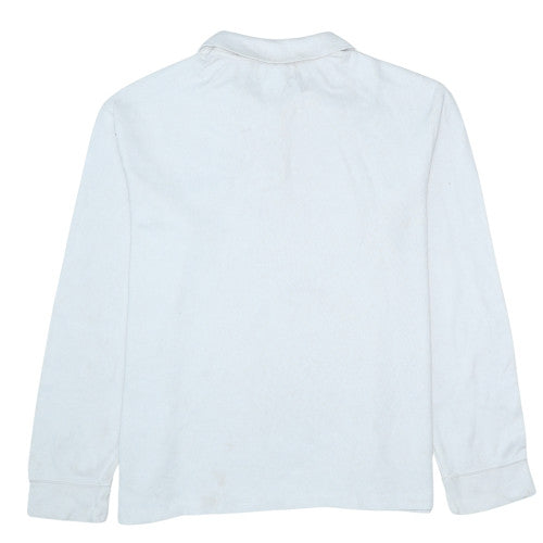 Polo Ralph Lauren Men's White 1/4 Zip Embroidered Sweatshirt L