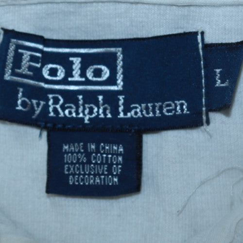 Polo Ralph Lauren Men's White 1/4 Zip Embroidered Sweatshirt L