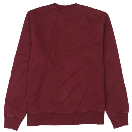 Nike Men's Red Embroidered Logo Crew Neck Sweatshirt Size L