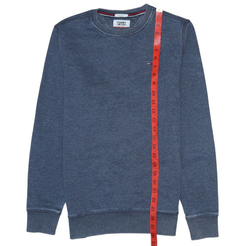 Tommy Jeans Men's Blue Crew Neck Pullover Sweatshirt Size S