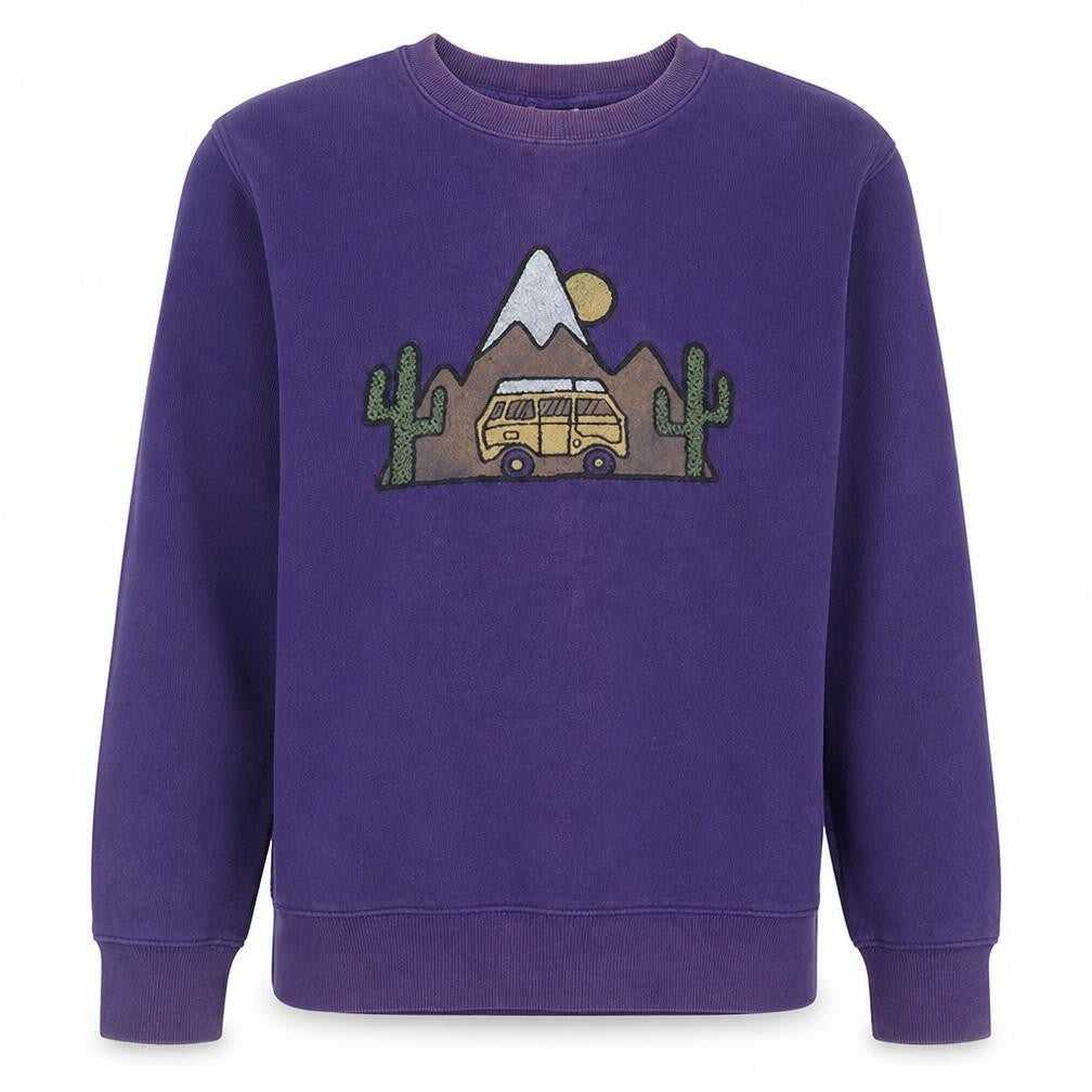 Russell Women Purple Crew Neck Pullover Sweatshirt Medium