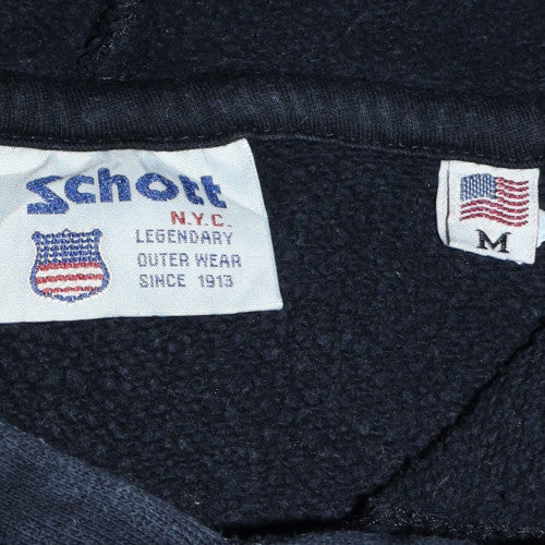 Schott NYC Women's Black Pullover Hoodie Medium Cotton Logo