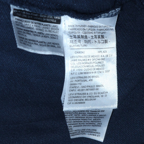 Levi's Men's Blue Pullover Hoodie L Logo Print Classic Style