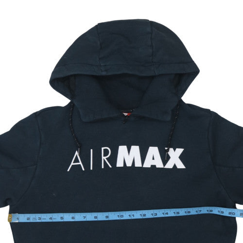 Nike Air Max Men's Black Short Sleeve Pullover Hoodie Size M