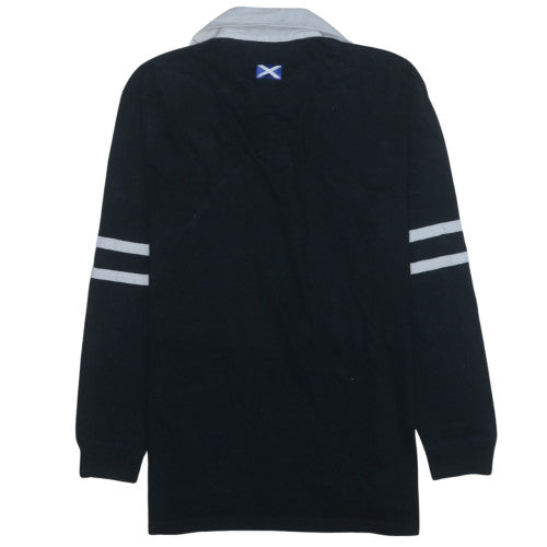 Rugby Nations Men's Black XL Collared Long Sleeve Sports Sweatshirt